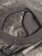 D5ove Forest Camo Padded Bomber Jacket in Brown - Detail