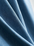 MSBEAST Silk Cotton Pleated Wide Leg Jeans in Denim - Detail
