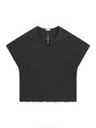 D5ove Hemp Blend V Neck T Shirt in Gray
