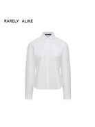 RARELY ALIKE Scalloped Peter Pan Collar Blouse in White