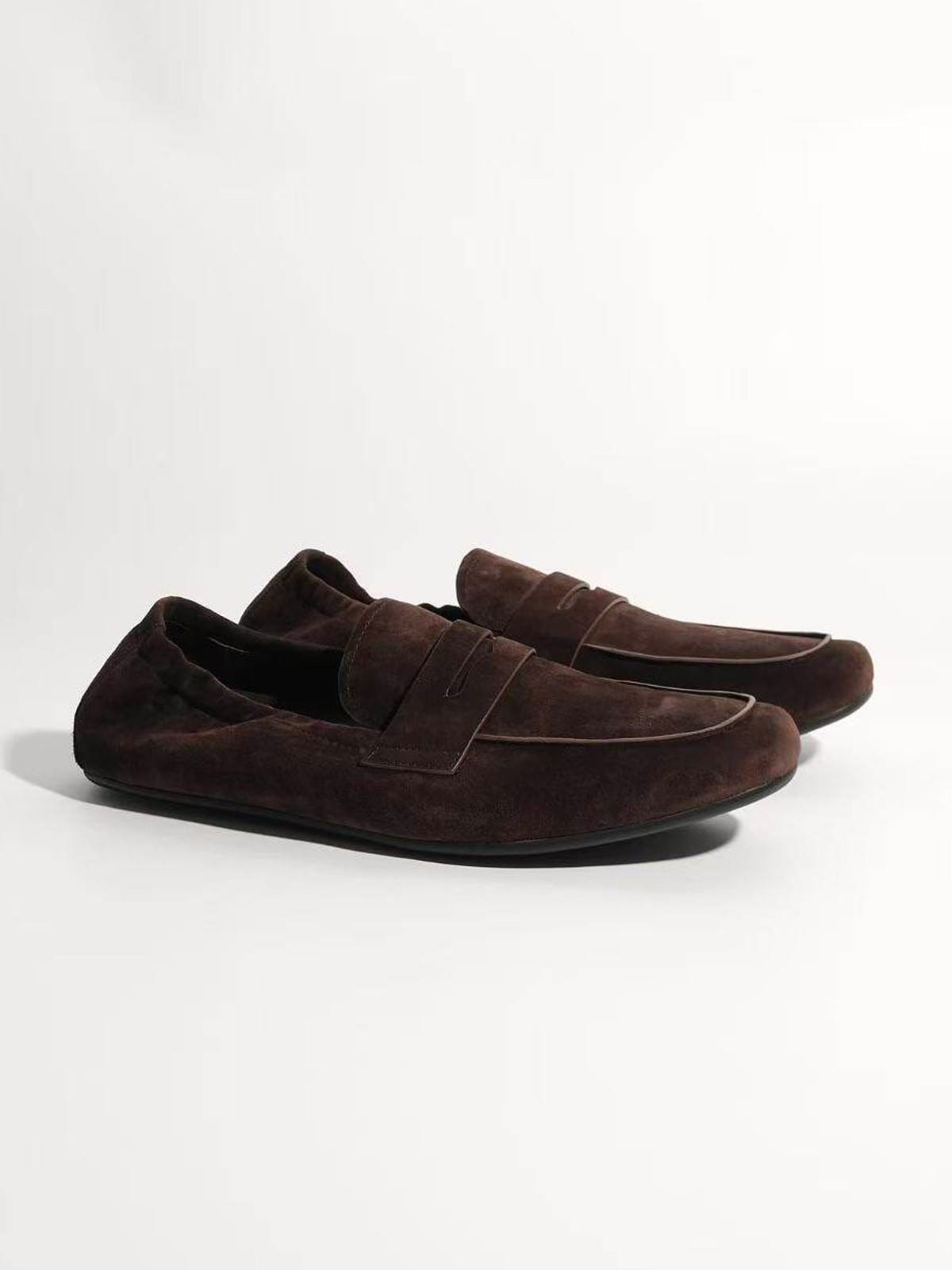 EIX GNOD Calf Leather Slip On Loafers in Brown