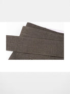 SIMPLE PROJECT Curved Seam Belted Wide Leg Trousers in Dark Gray - Detail