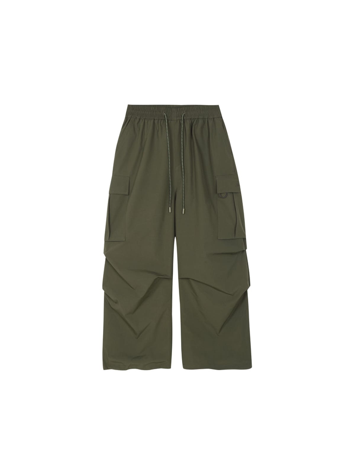 MEDM Multi Pocket Parachute Cargo Pants in Olive