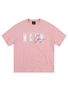 MEDM Vintage Logo Typography Cotton T Shirt in Pink