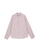 SIMPLE PROJECT Half Placket Plaid Popover Shirt in Pink