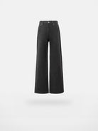 VLABMADE Resin Crinkled Micro Flare Jeans in Gray