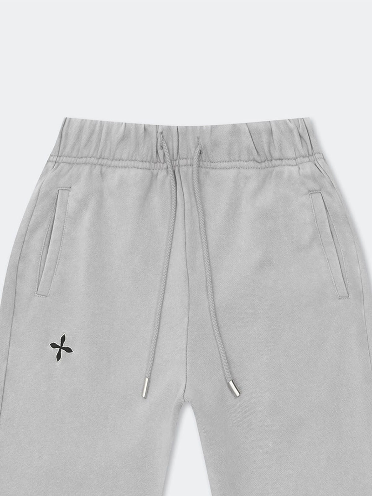 SMFK Cotton Flared Sweatpants in Gray - Detail
