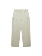 USAGE Heavyweight Herringbone Cargo Pants in White