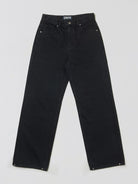 SMFK Washed Wide Leg Denim Jeans in Black