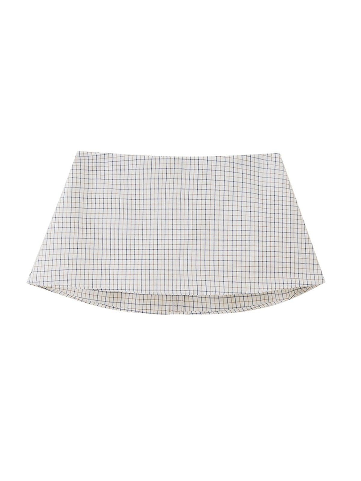 SweetChilling Gingham Plaid Mini Skirt in Beige
