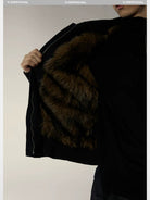 Y OFFICIAL Deconstructed Washed Cotton Jacket in Black - On Male Model