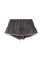 SweetChilling Drawstring Ruffled Mini Skirt in Brown