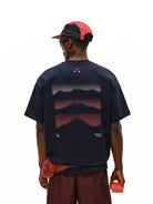 FPA Quick Dry Polka Dot T Shirt in Navy Blue - On Model