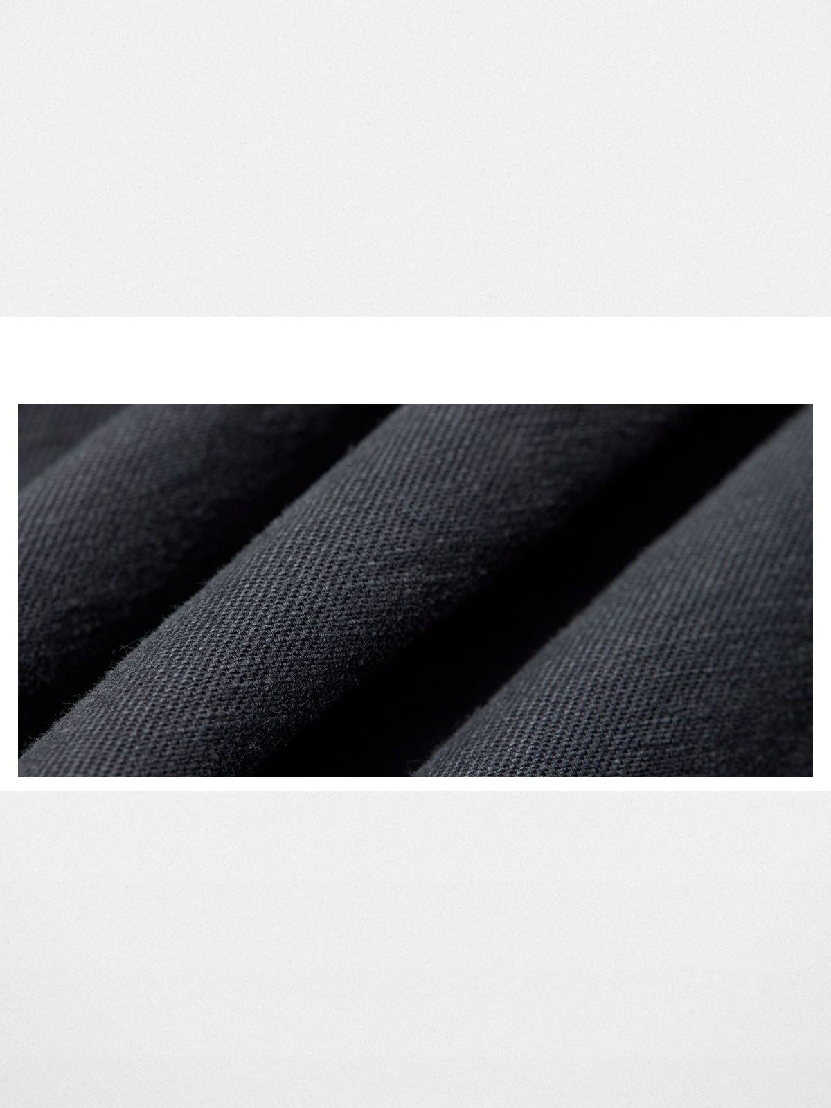 Random Piece Enzyme Washed Cotton Workwear Jacket in Navy Blue - Detail