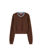 SweetChilling Wool Blend Ribbed Knit Camisole in Brown
