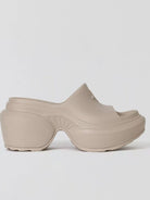 SMFK Molded Platform Slide Sandals in Beige