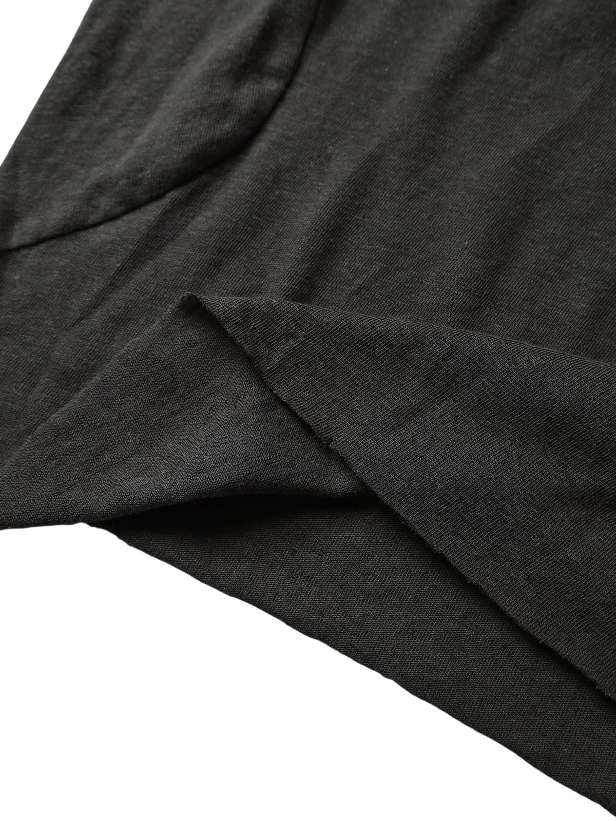D5ove Irregular Linen Cotton T Shirt in Gray - Detail