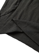 D5ove Irregular Linen Cotton T Shirt in Gray - Detail