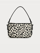 SMFK Cross Badge Leather Shoulder Bag in White