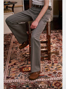 Retro 21 Center Seam Micro Flare Trousers in Gray - Lifestyle