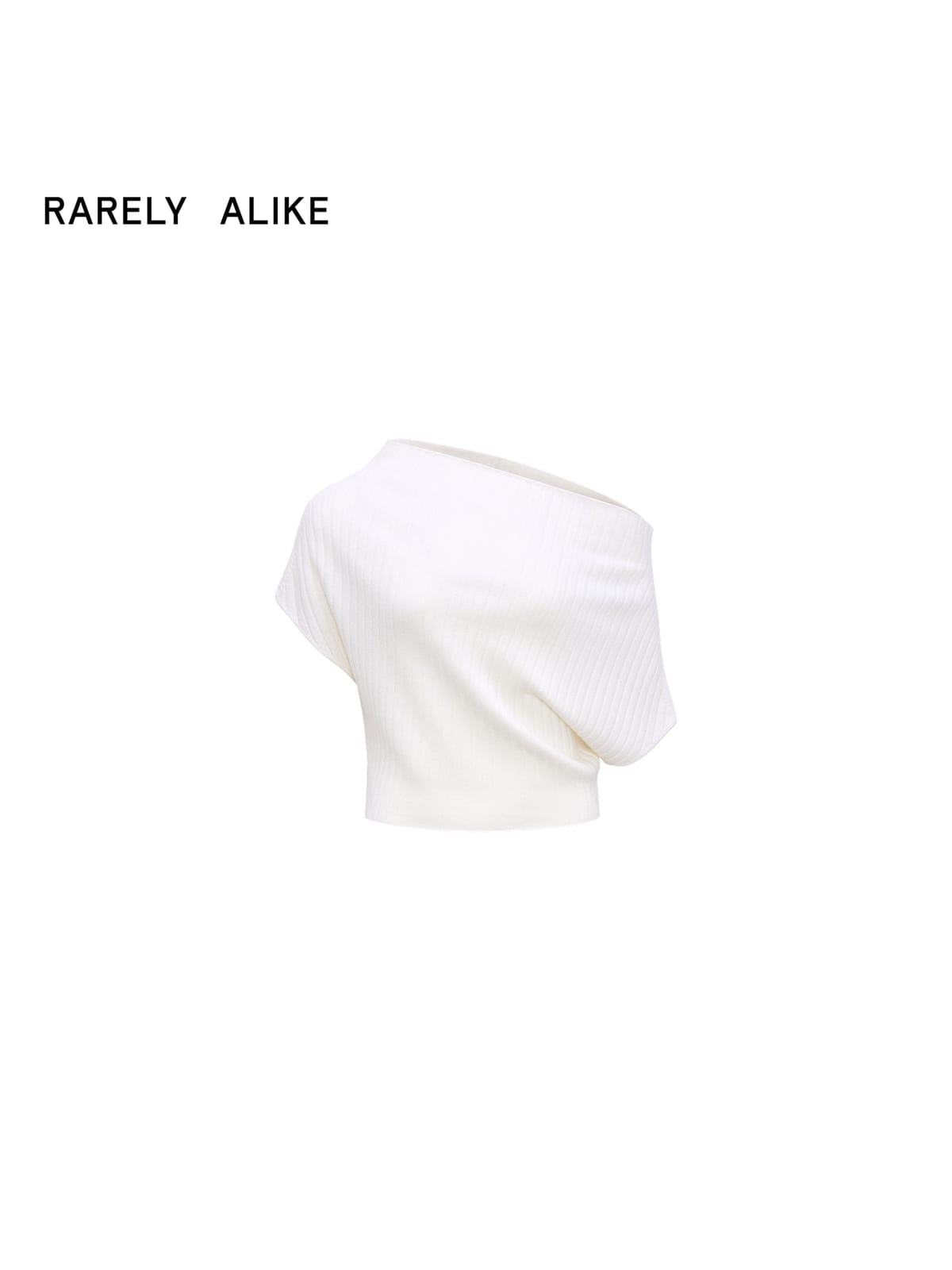 RARELY ALIKE Multi Way Wool Blend Knit Top in White