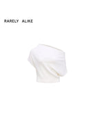 RARELY ALIKE Multi Way Wool Blend Knit Top in White