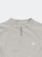 SMFK Zip Front Cropped Activewear Jacket in Gray - Detail
