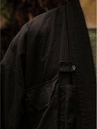 USAGE Reversible Utility Noragi Jacket in Black - On Model