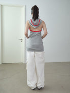 RARELY ALIKE Hooded Half Zip Sweatshirt Dress in Gray - On Model