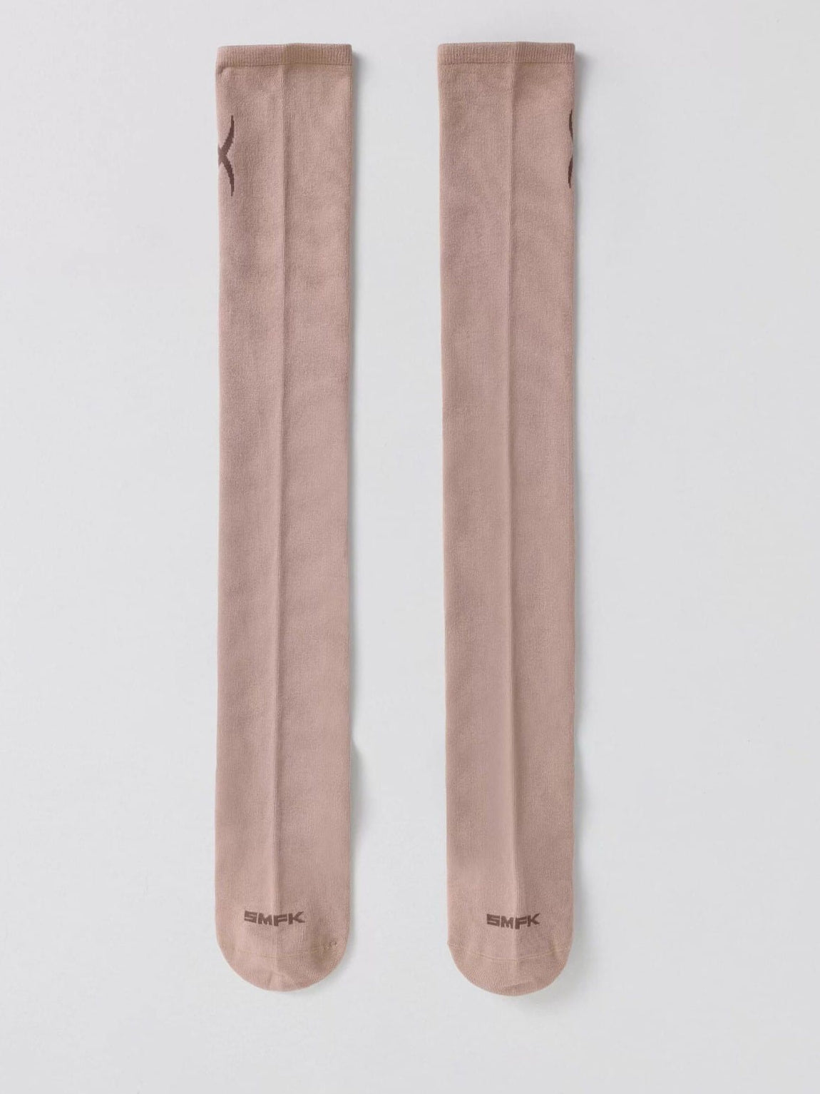 SMFK Cotton Blend Athletic High Socks in Beige