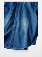 USAGE Washed Distressed Denim Shirt in Denim