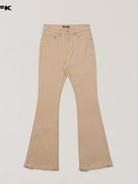 SMFK Stretch Cotton Flared Jeans in Beige