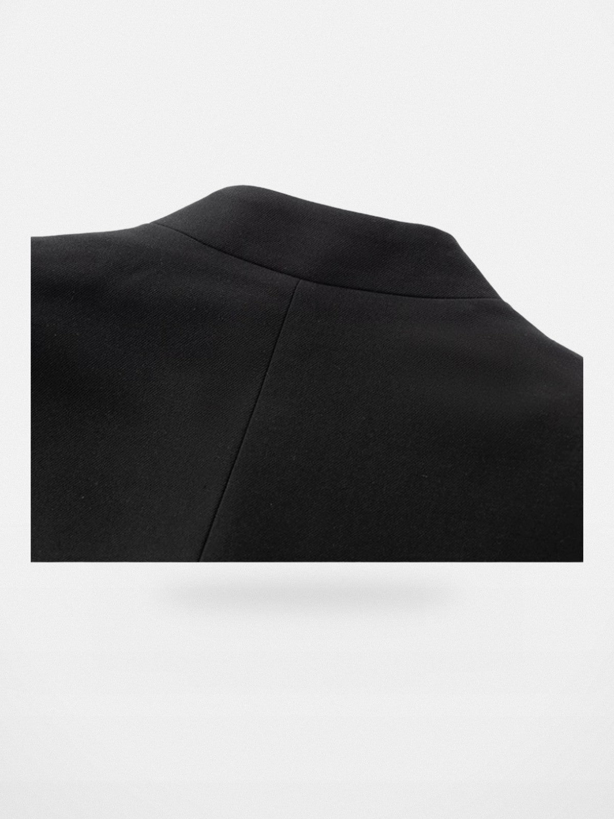 Y OFFICIAL Zip Stand Collar Jacket in Black - Detail