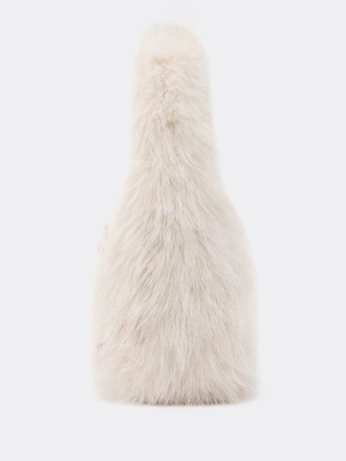 SMFK Plush Mini Handbag in White