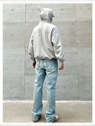 VLABMADE Heavyweight Cotton Fleece Hoodie in Gray - On Model