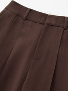 TEASEL Belted Australian Wool Trench Coat in Brown - Detail