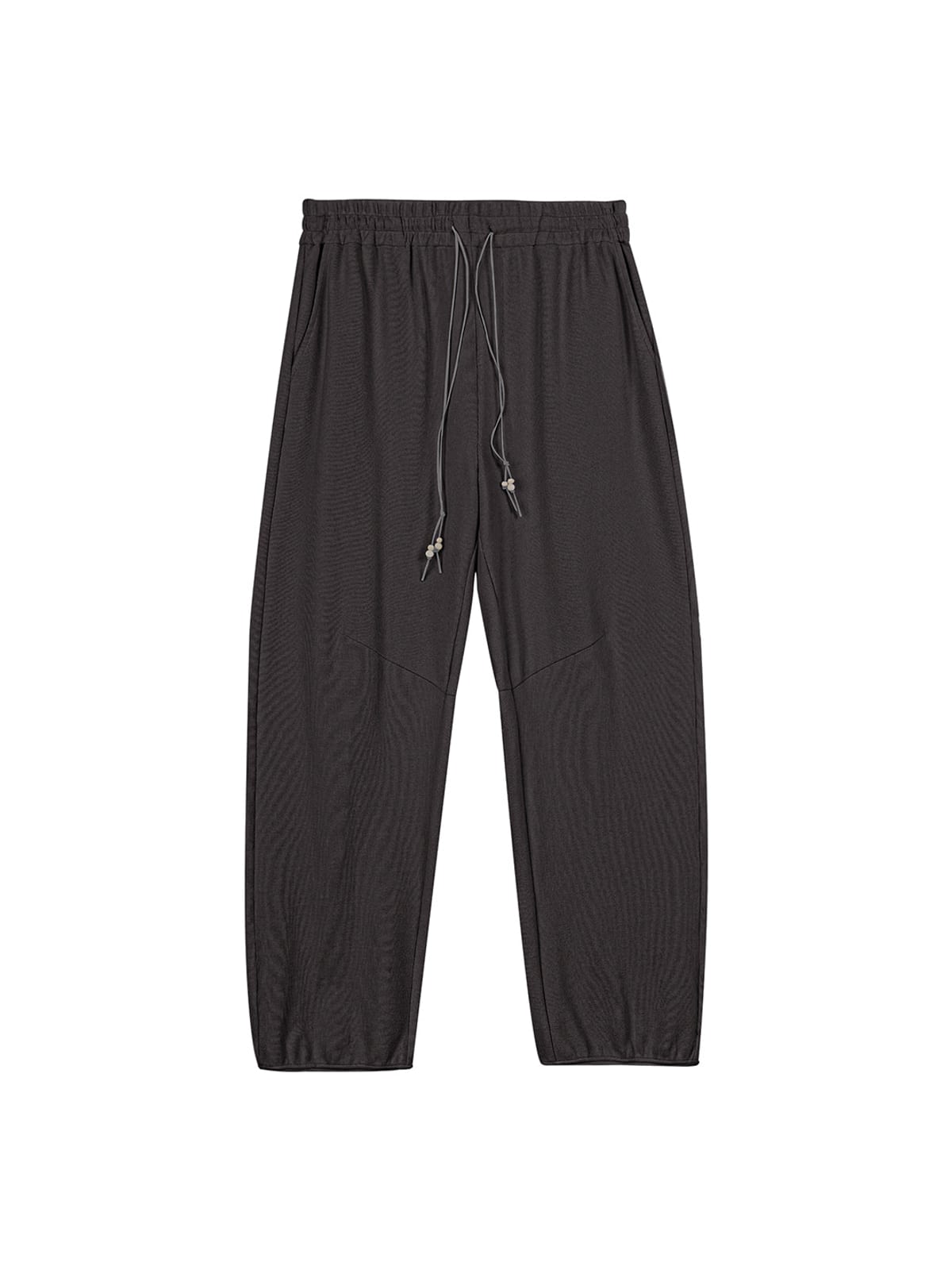 SIMPLE PROJECT Wooden Bead Drawstring Sweatpants in Gray