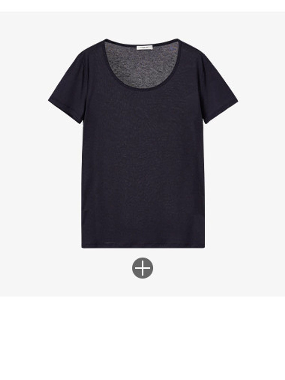 MSBEAST Lyocell Blend U Neck T Shirt in Black
