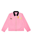 MEDM Leather Paneled Cotton Detroit Jacket in Pink