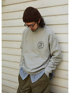 USAGE Reversible Sorona Blend Sweatshirt in Gray - On Male Model