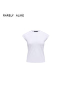 RARELY ALIKE Raglan Cap Sleeve T Shirt in White