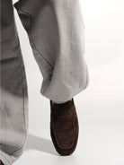EIX GNOD Calf Leather Slip On Loafers in Brown - On Model