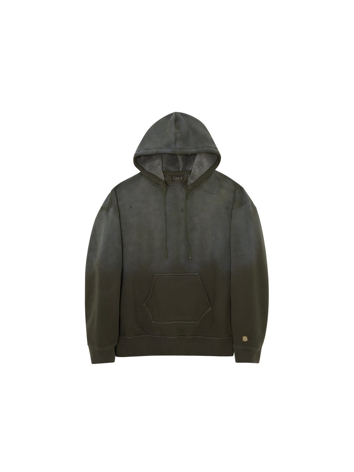 USAGE Faded Vintage Wash Hoodie in Olive