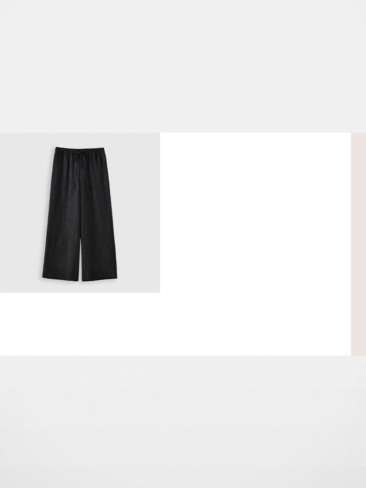 TEASEL Silk Jacquard Top Wide Leg Trousers Set in Black