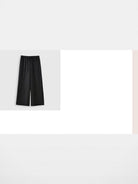 TEASEL Silk Jacquard Top Wide Leg Trousers Set in Black