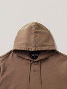 SMFK Vintage Camouflage Cotton Hoodie in Brown - Detail