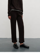 MSBEAST Merino Wool Hoodie Jogger Set in Brown - On Model