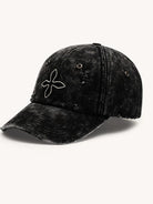 SMFK Distressed Cross Embroidered Baseball Cap in Black