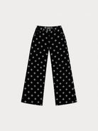 SMFK All Over Print Wide Leg Jeans in Black