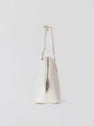 SMFK Medium Leather Shell Bag in White